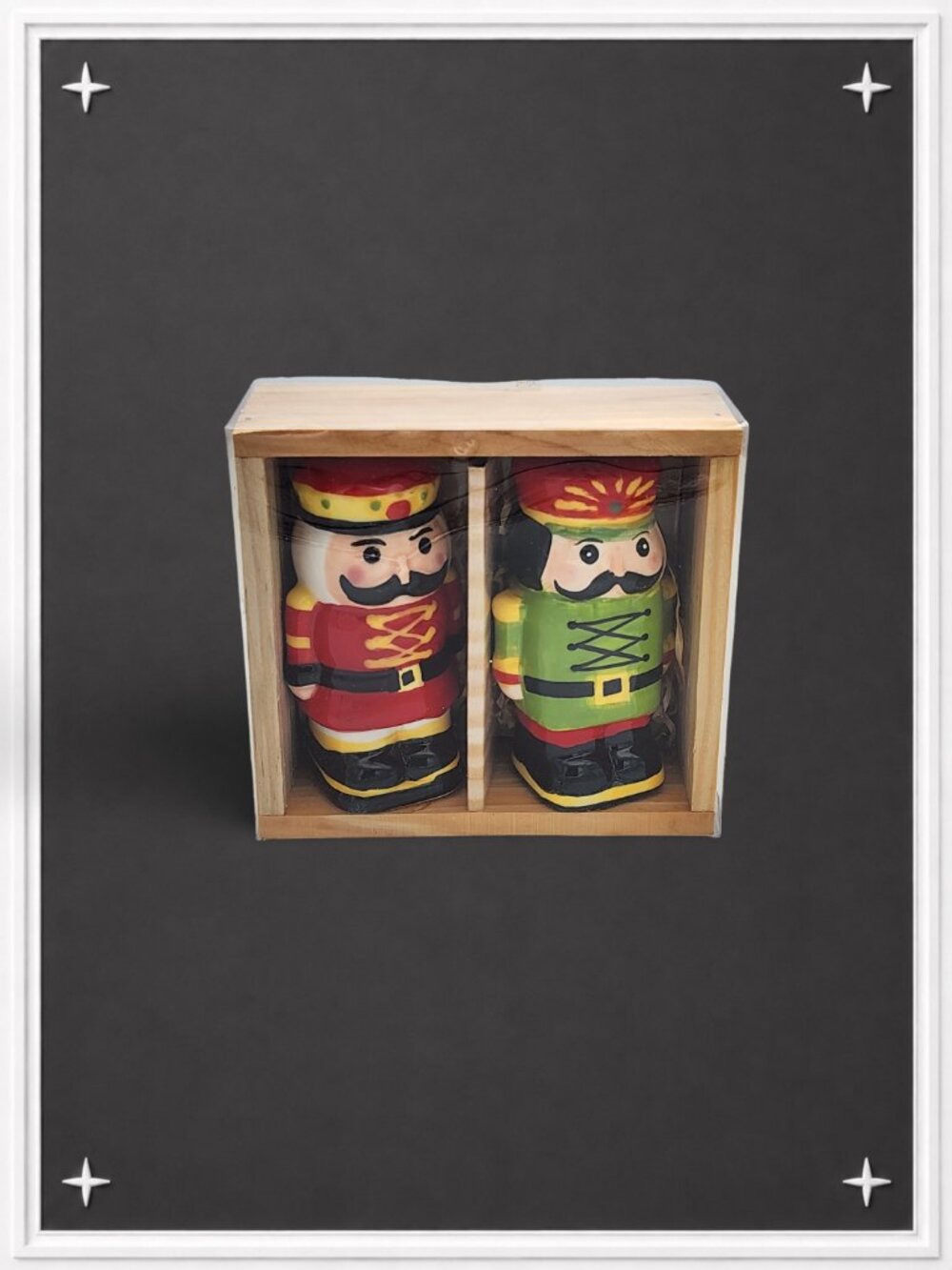Ceramic Nutcracker Salt & Pepper Shaker Set | NWT